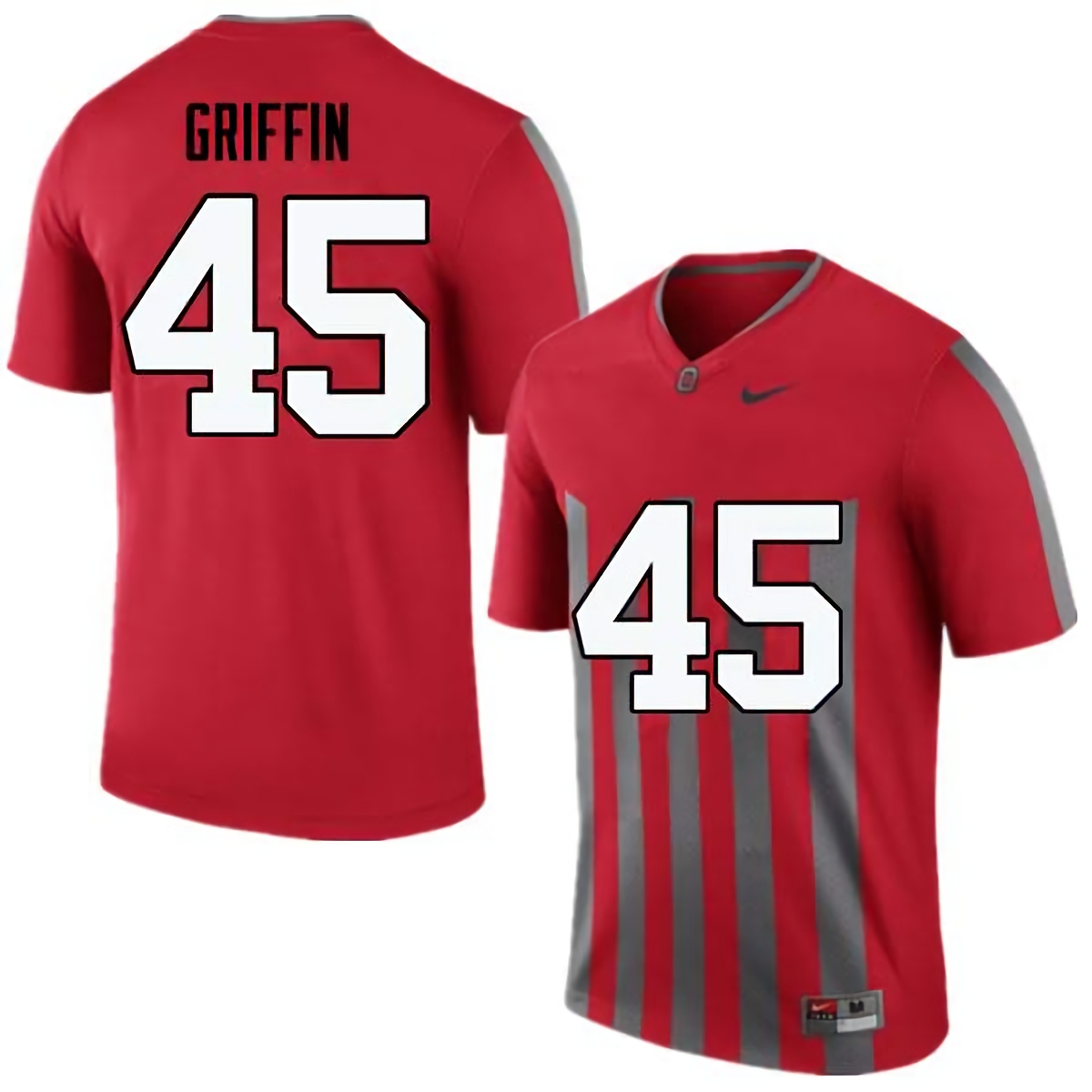 Archie Griffin Ohio State Buckeyes Men's NCAA #45 Nike Throwback Red College Stitched Football Jersey UFB5156CX